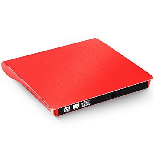 [해외]YaHey External CD Drive, Ultra Slim USB 2.0 CD DVD-RW DVD ROM Drive For High Speed Data Transfer and Laptop Notebook PC Desktop Computer Support Mac OSX, Windows10/ Vista/7/8/8.1/.