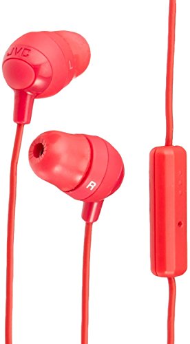 [해외]JVC HAFR37R Marshmallow Earbuds with Mic, Red