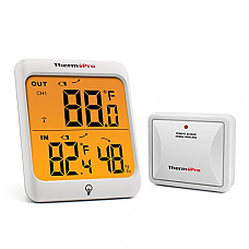 [해외]ThermoPro TP63 Digital Wireless Hygrometer Indoor Outdoor Thermometer Wireless Temperature and Humidity 모니터 with Cold-resistant and 방수 Humidity Gauge, 200ft/60m Range