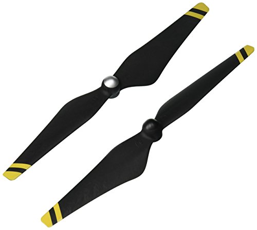 [해외]Genuine DJI Phantom 3 E305 9450 Carbon Fiber Reinforced Self-tightening Propellers Props (Composite Hub, Black with Yellow Stripes) For Phantom 3 Professional, Advanced, Phantom 2 series, Flame Wheel series platforms and the E310/E305/E300 tuned prop