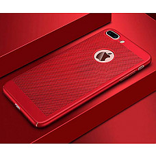 [해외]VIVICOM Breathable Ultra Slim Thin Case for iPhone 7 Plus / 8 Plus, Hard Plastic Full Protective Anti Fingerprint Breathing Cover (Red)