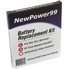 [해외]NewPower99 삼성 GALAXY Note 8.0 GT-N5110 배터리 Replacement Kit with Video Installation DVD, Installation Tools, and Extended Life 배터리