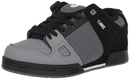 [해외]DVS Mens Celsius Skate Shoe, Grey/Black Charcoal Nubuck Deegan, 10 Medium US