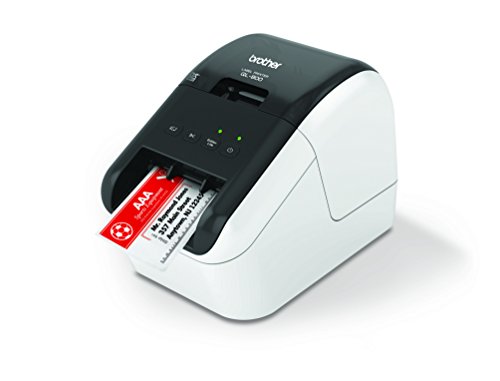 [해외]Brother QL-800 High-Speed Professional Label Printer, Lightning Quick Printing, Plug & Label Feature, Brother Genuine DK Pre-Sized Labels, Multi-System Compatible – Black & Red Printing Available