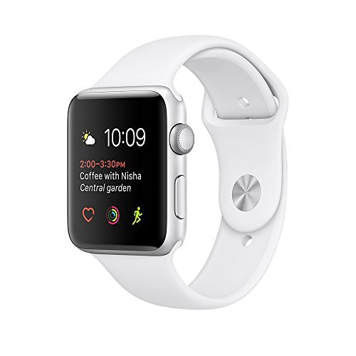 [해외]애플 watch series 2 42mm ALUMINUM Case SPORT (Silver Aluminum Case with White Sport Band)