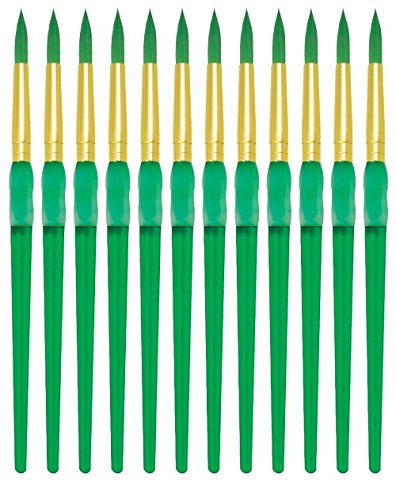 [해외]Royal Brush Big Kids Choice Round Paint Brush, Size 8, Pack of 12