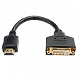 [해외]Tripp Lite 8-inch HDMI-M to DVI-D Cable Adapter (M/F), 8-in. (P132-08N) 8&quot; HDDVI