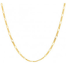 [해외]Lifetime Jewelry Figaro Chain 1.5MM, 24K Gold with Inlaid Bronze, Premium Fashion Jewelry, Pendant Necklace Made Thin for Charms, Guaranteed for Life, 18 Inches