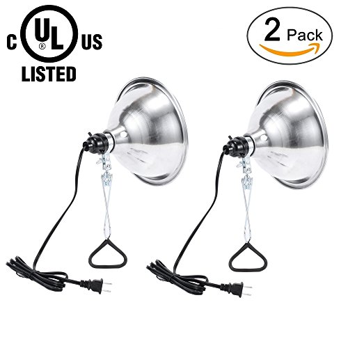 [해외]Simple Deluxe 2-Pack Clamp Lamp Light with 8.5 inch Aluminum Reflector up to 150 Watt E26 (No Bulb Included) 6 Feet 18/2 SPT-2 Cord UL Listed