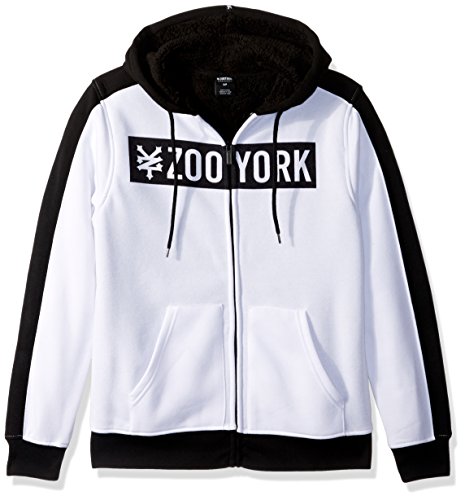 [해외]Zoo York Mens 롱슬리브 Sherpa Hoodie, Straight Core White, M