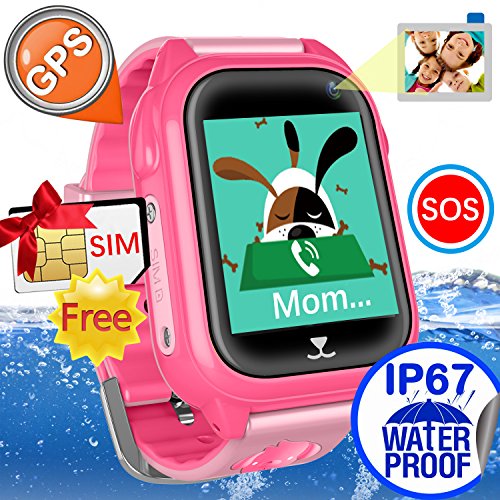 [해외]방수 IP67 Kids Smart Watch Accurate GPS Tracker with FREE SIM CARD for Kid Boys Girls Smartwatch Phone watch Game watch with SOS Call 카메라 Electronic Learning Toys Birthday Gift iCooLive