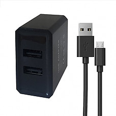 [해외]Dual USB Charger,Power Adapter Charger Cord for Amazon Fire TV Stick, Fire Tablet, Android Phone USB Charger Cable and AC/DC Home Wall Charger Adapter