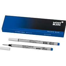 [해외]몽블랑 Fineliner Refills (M) Pacific Blue 110150 / Pen Refills for Fineliner and Rollerball Pens by 몽블랑 / 2 x Fiber Tip Pen Refill