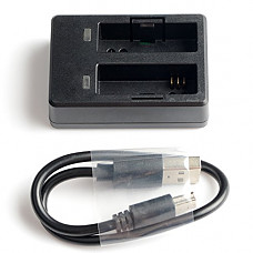 [해외]SJCAM Accessories Dual Slot 배터리 Charger with Micro USB Cable for SJCAM SJ6 Legend 4k Ultra HD Action 카메라