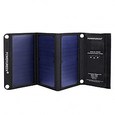 [해외]PowerGreen Solar Charger with Dual USB 21W Foldable SunPower High Efficiency Outdoor Solar Panel for Cell Phones and All 5V Digital Devices