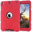[해외]아이패드 mini Case, Hocase Shockproof Heavy Duty Protection Rugged Silicone Rubber Outer Cover+Inner Hard Shell Protective Tablet Case for 애플 아이패드 mini 1/2/3 with 7.9-inch Display - Red/Black