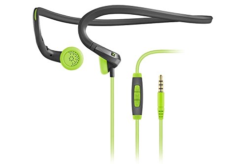[해외]Sennheiser PMX 684i Fitness Workout Sports Running and Cycling Earbud/in ear Ultralight Apple/iPhone/iPad compatible Neckband 핸드폰 Grey/Green color Headset sweat and water resistant
