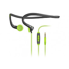 [해외]Sennheiser PMX 684i Fitness Workout Sports Running and Cycling Earbud/in ear Ultralight Apple/iPhone/iPad compatible Neckband 핸드폰 Grey/Green color Headset sweat and water resistant