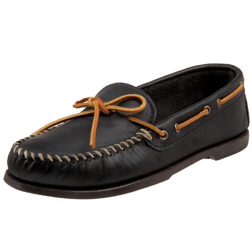 [해외]Minnetonka Mens Classic Camp Moccasin,Black,8.5 W US