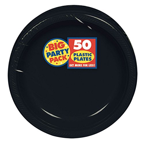 [해외]Amscan 630730.1 Party Supplies, 7", Black