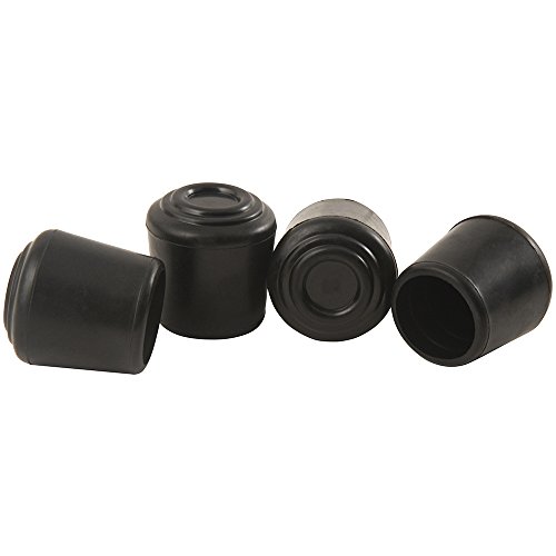 [해외]Soft Touch 4440795N 1-1/8" Black Rubber Tips 4 Piece Set