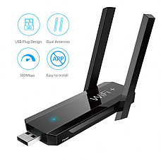 [해외]USB WiFi Range Extender, WLAN Repeater 300Mbps 802.11n Wireless Repeater, WiFi Signal Booster with Dual Antennas, State Indicator – Easily Set Up