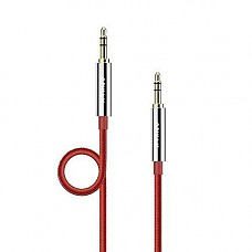 [해외]Anker 3.5mm Nylon Braided Auxiliary Audio Cable (4ft / 1.2m) Tangle-Free AUX Cable for Headphones, iPods, iPhones, iPads, Home / Car Stereos and More (Red)