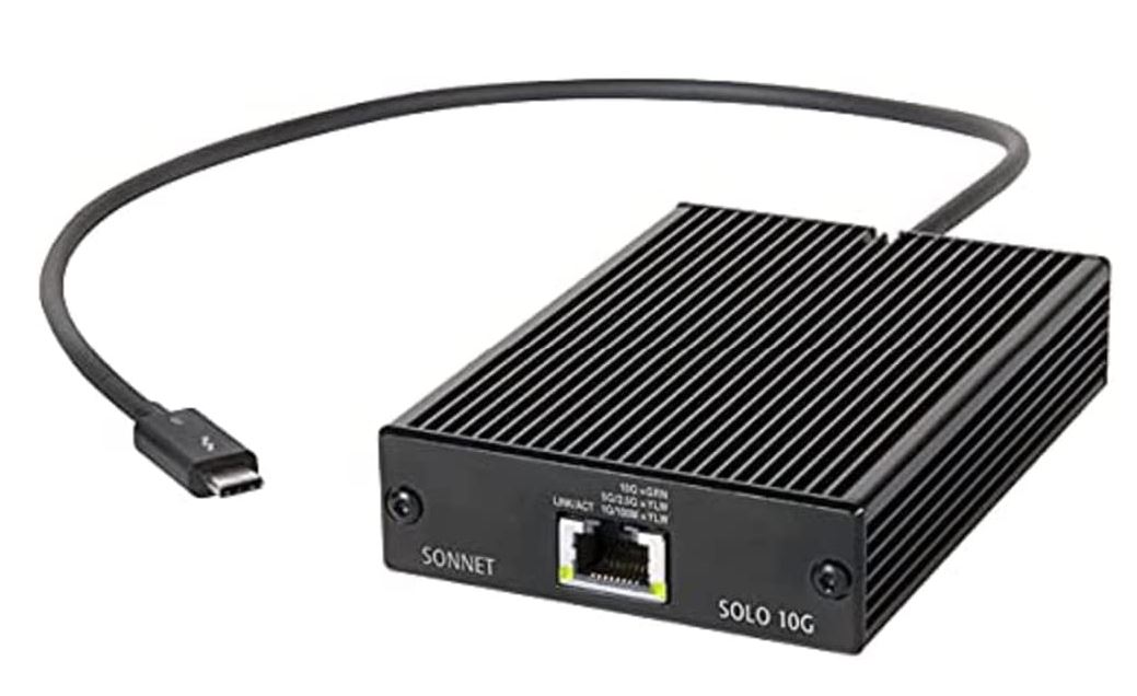 [해외]소네트 썬더볼트 인터넷 어뎁터 Sonnet Technologies Solo 10G Thunderbolt 3 to 10GBASE-T Ethernet Adapter (SOLO10G-TB3)