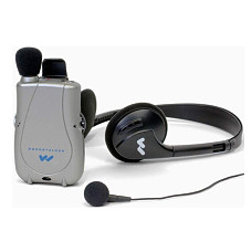 [해외]Williams Sound PKT D1 EH Pocketalker Ultra with Earbud and Headphone, 200 hours of battery life, Adjustable tone and volume control, Use with neckloops and telecoil-equipped hearing aids