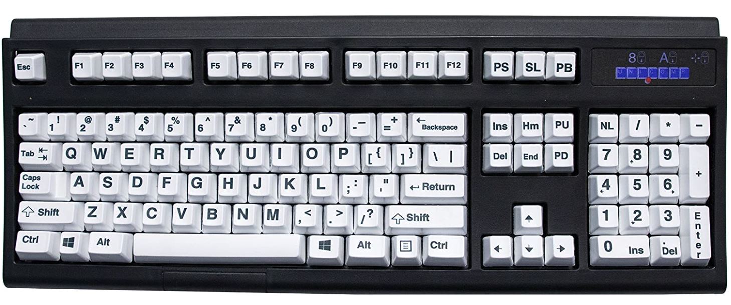 [해외]Unicomp Ultra Classic Model M Black Buckling Spring 104 Key Large Font USB Keyboard