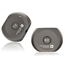 [해외]Avantree Lock Portable Pre-paired aptX LOW LATENCY Bluetooth Transmitter and Receiver Audio Adapter Set for Outdoor Use, TV Watching, Headphones, Speakers, Plug & Play, No Delay, 3.5mm AUX & RCA