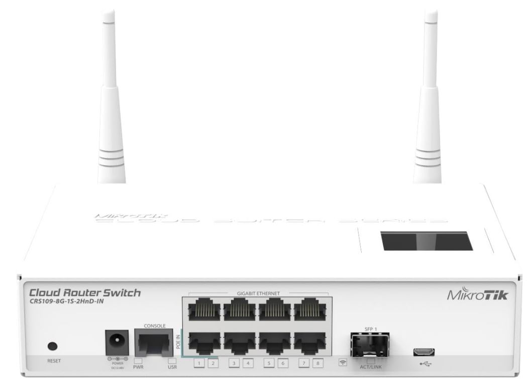 [해외]MikroTik Cloud Router Switch CRS109-8G-1S-2HnD-IN