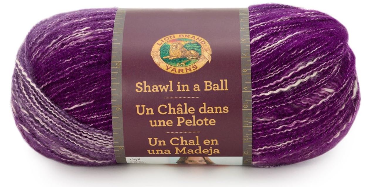[해외]Lion Brand Yarn 828-203 Shawl in a Ball Yarn, Mindful Mauve