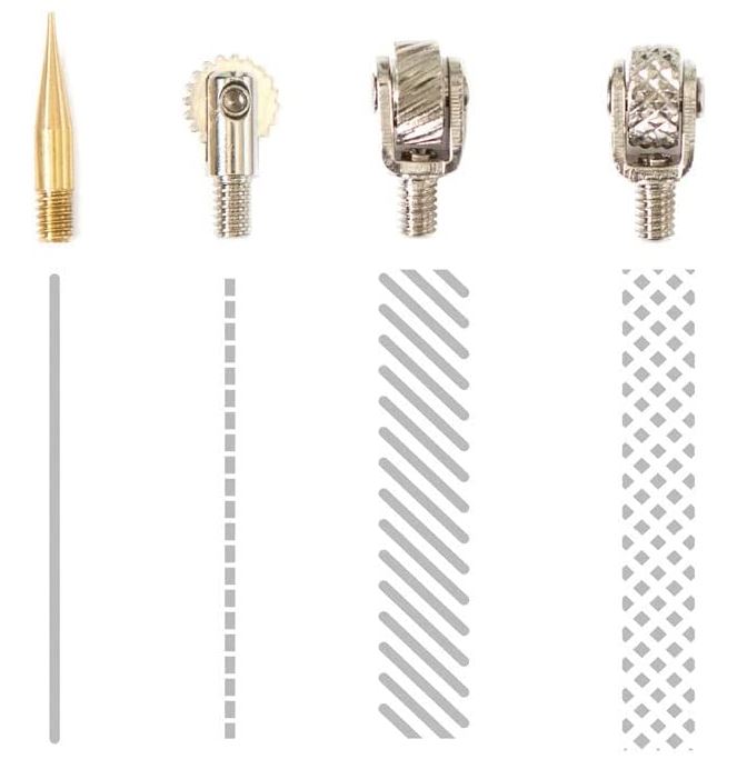 [해외]We R Memory Keepers 660870 Fuse Tool Tips Decorative Cutting & Fusing (4 Pack), Gold