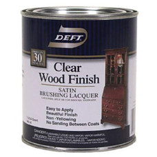 [해외]Deft Interior Clear Wood Finish Satin Brushing Lacquer, Quart