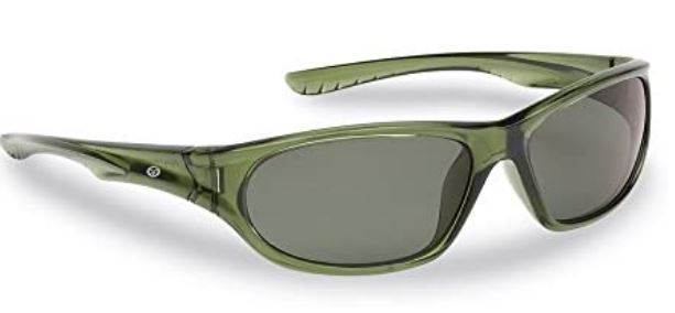 [해외]Flying Fisherman 낚시전용 선글라스 Remora JR Angler Polarized Sunglasses, Crystal Green Frame, Smoke Lenses