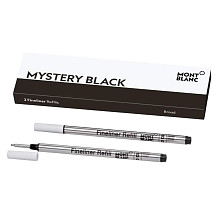 [해외]몽블랑 Fineliner Refills (B) Mystery Black 105170 – Pen Refills for Fineliner and Rollerball Pens by 몽블랑 – 2 x Fiber Tip Pen Refill