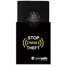 [해외]팩세이프 RFIDsleeve 50 RFID Blocking Passport Protector, Black, One Size