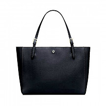 토리버치 버클 토트 Tory Burch Emerson Large Buckle Tote Saffiano Leather Handbag 49125 (Black)