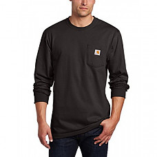 칼하트 K126 롱슬리브 티셔츠 Carhartt Men's Workwear Jersey Pocket Long-Sleeve Shirt K126 - Black