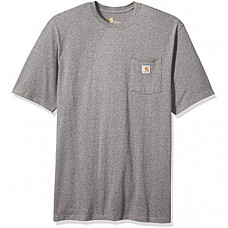 칼하트 K87 포켓 티셔츠 Carhartt Men's K87 Workwear Pocket Short Sleeve T-Shirt (Regular and Big & Tall Sizes) - Granite Heather
