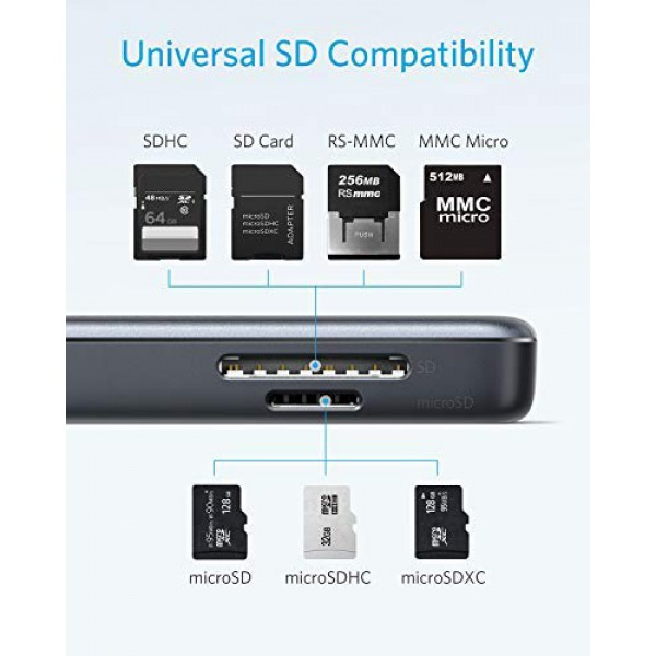 [해외] 앤커 5-in-1 USB 허브 아뎁터 Anker USB C Hub Adapter, USB C Adapter, with 4K USB C to HDMI , SD and microSD Card Reader, 2 USB 3.0 Ports, for MacBook Pro 2019/2018/2017, iPad Pro 2019/2018, Pixelbook, XPS, and More