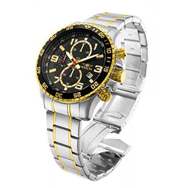 [해외] 인빅타 남성 시계 Invicta Men's 14876 Specialty Chronograph 18k Gold Ion-Plated and Stainless Steel Watch