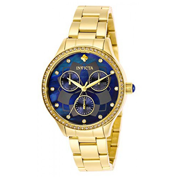 [해외] 인빅타 여성 와일드플라워 쿼츠 시계(Model: 29095) Invicta Women's Wildflower Quartz Watch with Stainless Steel Strap, Gold