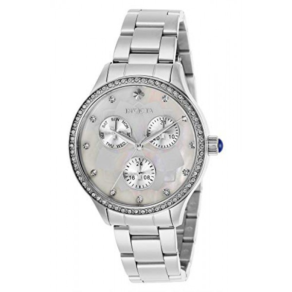 [해외] 인빅타 여성 와일드플라워 쿼츠 시계(Model: 29090) Invicta Women's Wildflower Quartz Watch with Stainless Steel Strap, Silver