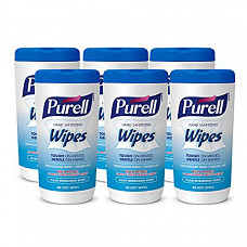 [해외] 퓨렐 손세정용 물티슈(40매, 6팩)PURELL Hand Sanitizing Wipes, Clean Refreshing Scent, 40 Count Hand Wipes Canister (Pack of 6) - 9120-06-CMR