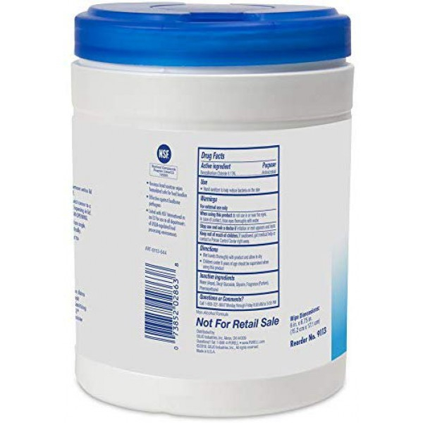 [해외] 퓨렐 손세정용 티슈(270매, 6통)PURELL Hand Sanitizing Wipes, Fresh Citrus Scent, 270 Count Alcohol-free formula Sanitizing Wipes in Eco-Fit Canister (Case of 6) - 9113-06