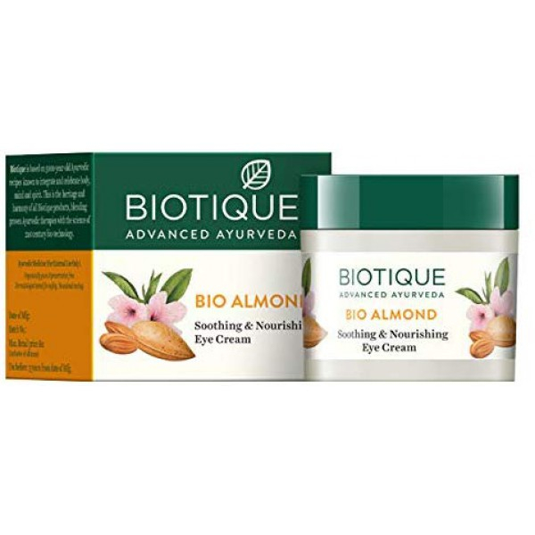 [해외] 바이오티크 아몬드 아이크림 Biotique Almond Under Eye Cream For Dark Circles & Puffiness 15 g