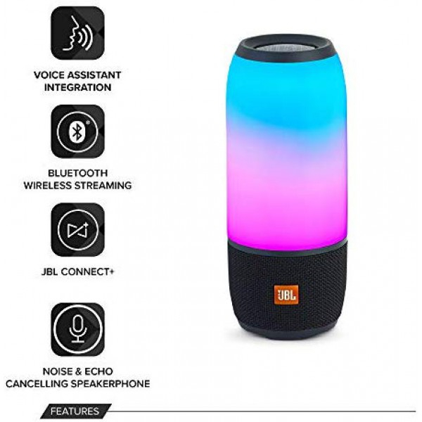 [해외] JBL Pulse 3 무선 블루투스 방수 스피커 Wireless Bluetooth IPX7 Waterproof Speaker (Black)