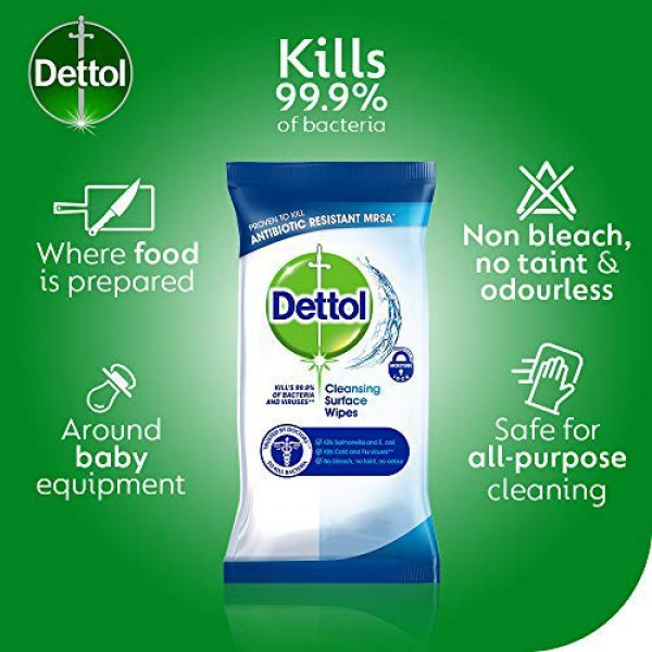 [해외] Dettol 데톨 와이프 항균 표면 세정, Wipes Antibacterial Bulk Surface Cleaning, Multipack of 6 x 126, Total 756 Wipes